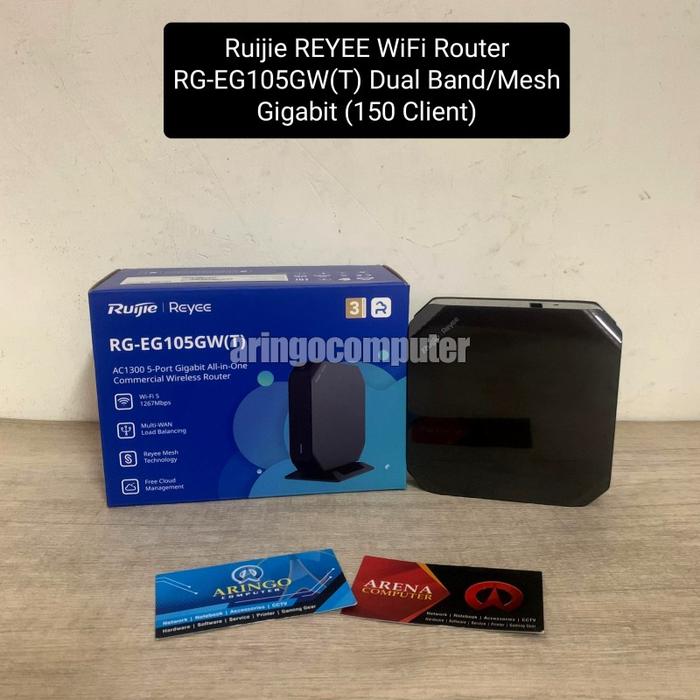 Gambar Network (Device) Rui jie REYEE WiFi Router RG-EG105GW(T) Dual Band/Mesh/Gigabit (150 Client) dari Aringo Computer Samarinda Kota Samarinda Tokopedia