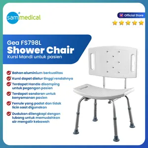 GEA Shower Chair / Bangku Mandi Sandaran Punggung Lengkung FS 798