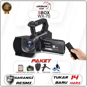 SBOX WX70 DV Camera Handycam 48MP 2.7K 64X Super Zoom Anti Shake / SBOX WX 70