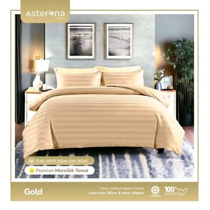 QUILT COVER HOTEL/DUVET COVER/ MICRO BAMBOO SALUR GOLD