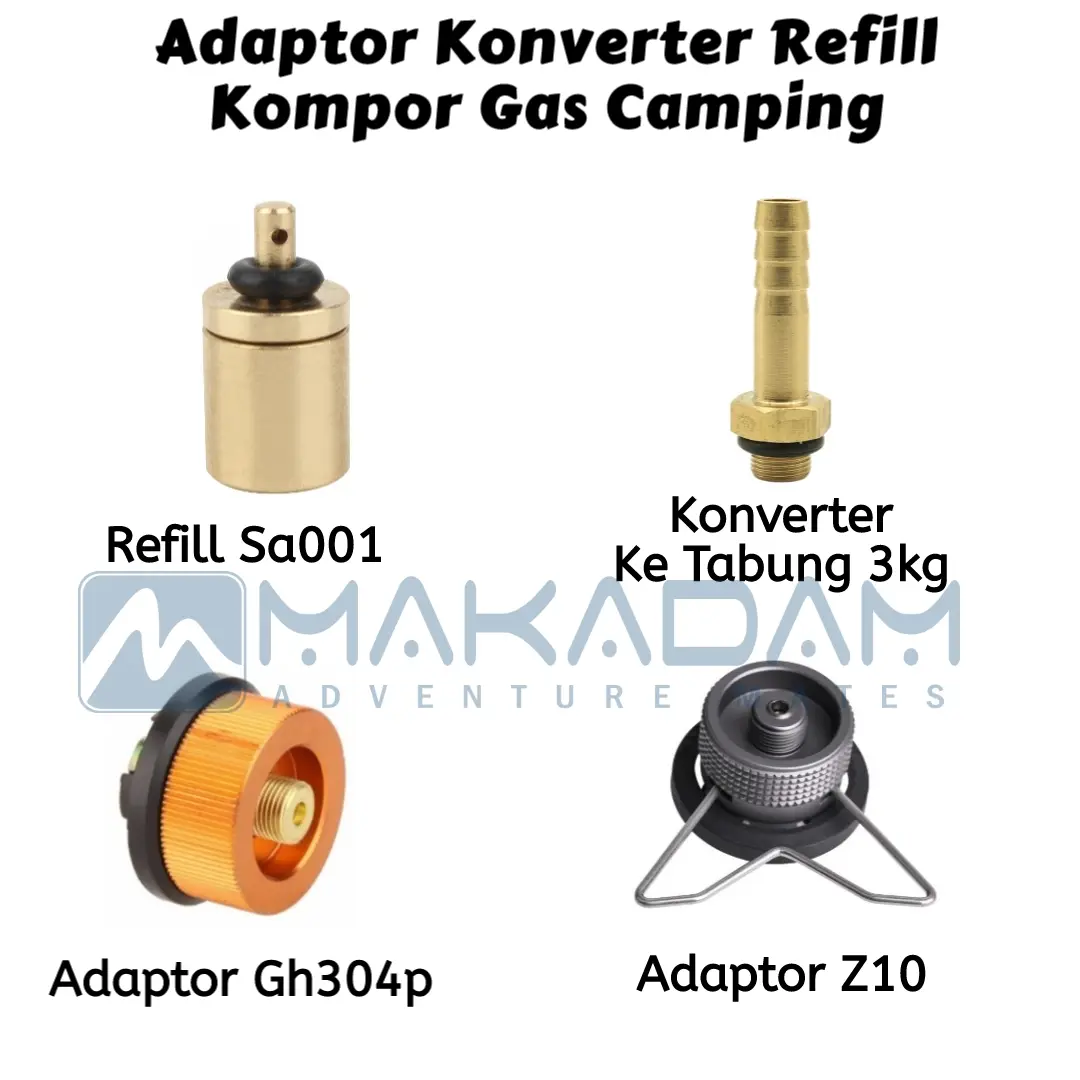 Adaptor Adapter Refill Konverter Konektor Tabung Gas Canister Kompor Camping
