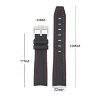Gambar Tali Jam Tangan 22mm Rubber Strap Curved End and Line Stitch 8078.22 - 8078.22 HJ dari Watch Band N strap Kota Surabaya 2 Tokopedia