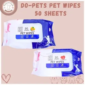 DO-PETS PET WIPES 50 SHEETS SIZE 10CM x 15CM - Tissue Basah Kucing & Anjing Isi 50pcs Ukuran 10x15cm