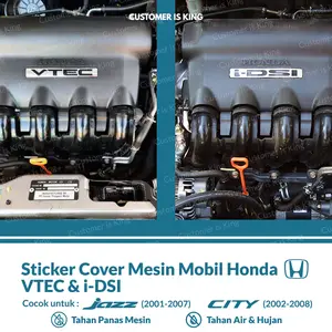 Stiker Sticker VTEC idsi i-DSI Cover Mesin Honda Jazz City Non Emblem