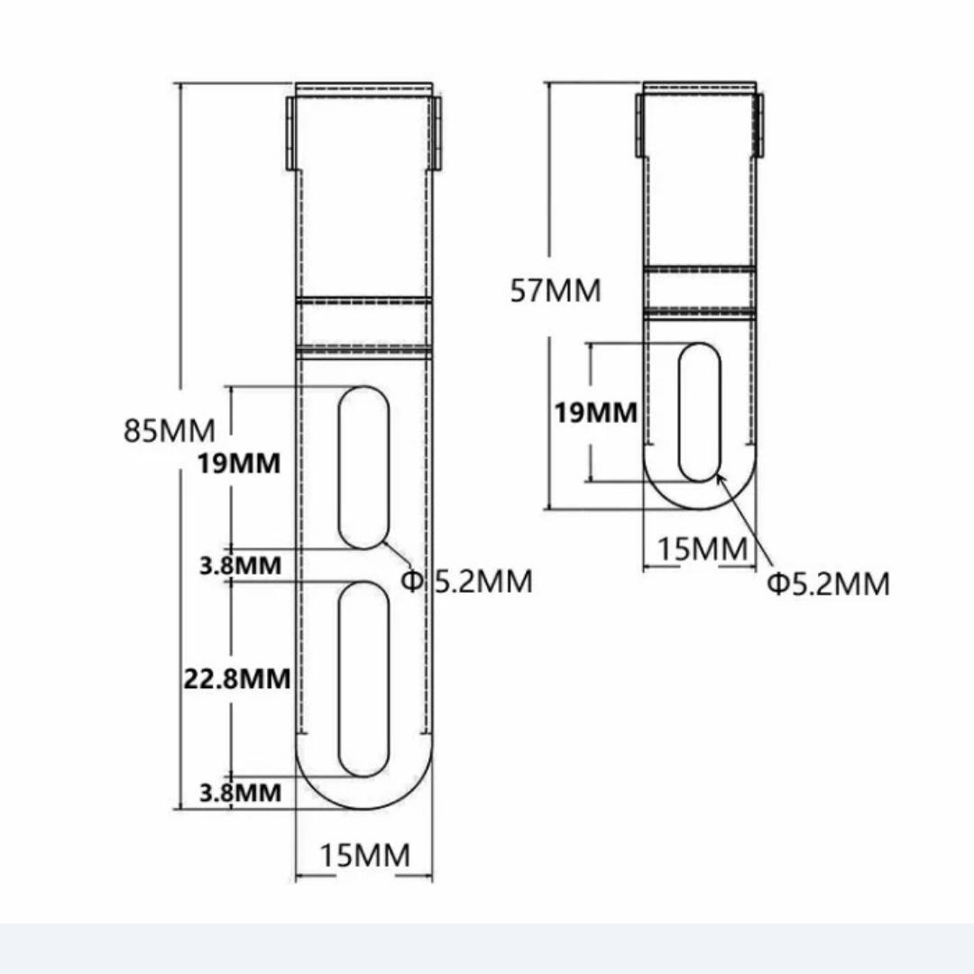 Ulti Clip L untuk Kydex IWB Holster dan Sheath ulticlip stainless
