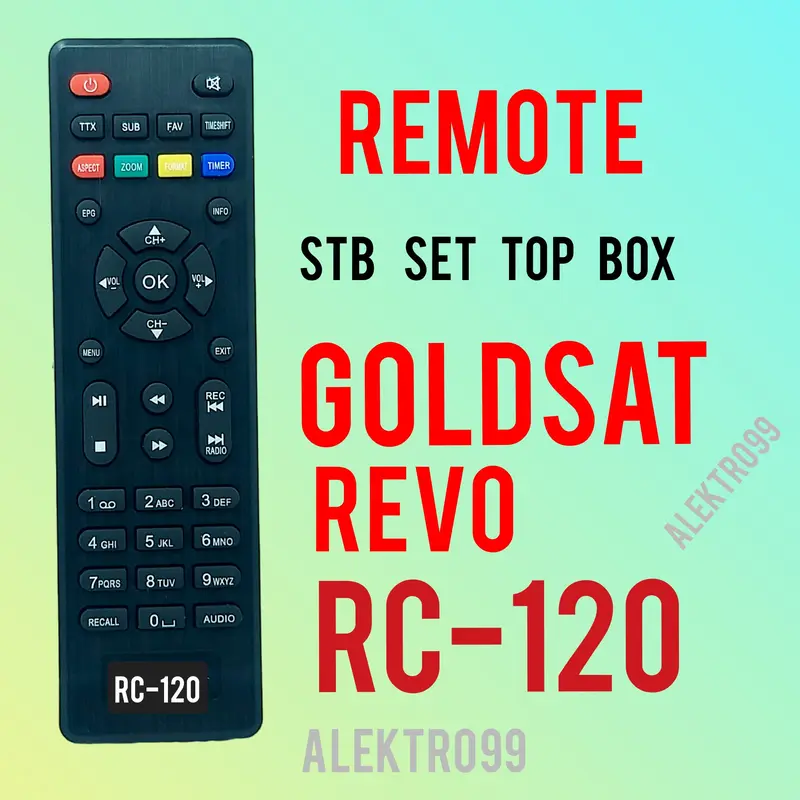 Remote stb goldsat revo rc-120 set top box remot - Shop | Tokopedia