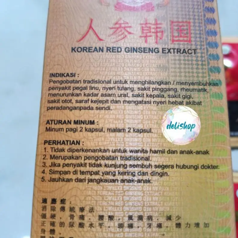 Korean Red Ginseng Extract Kapsul Original 100% Bergaransi 1