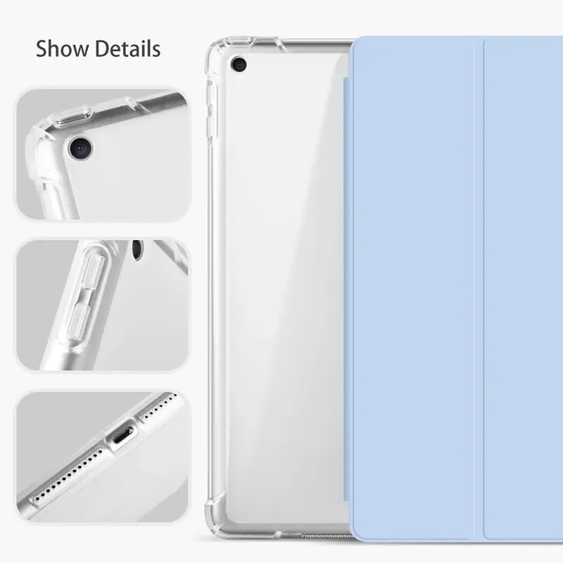 Case for iPad Mini 4 Mini 5 7.9" Gen 5/6 Air 1/2 Gen 11 Inch air 4/5 iPad Pro 11 inch 2018 Transparant Doff TPU Auto Sleep And Wake Smart Case 8