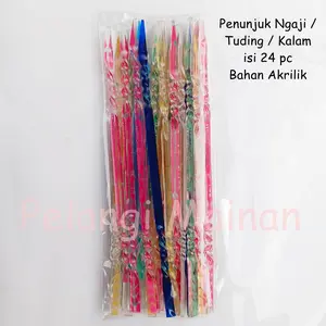 Penunjuk Ngaji / Kalam / Tuding Ngaji Bahan Akrilik isi 24 pcs