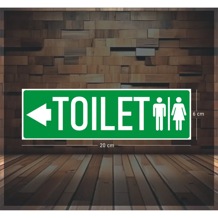 Gambar Sticker Toilet Hijau 20 x 6cm - Vinyl - Tanpa arah dari Toko28Surabaya Kota Surabaya 5 Tokopedia