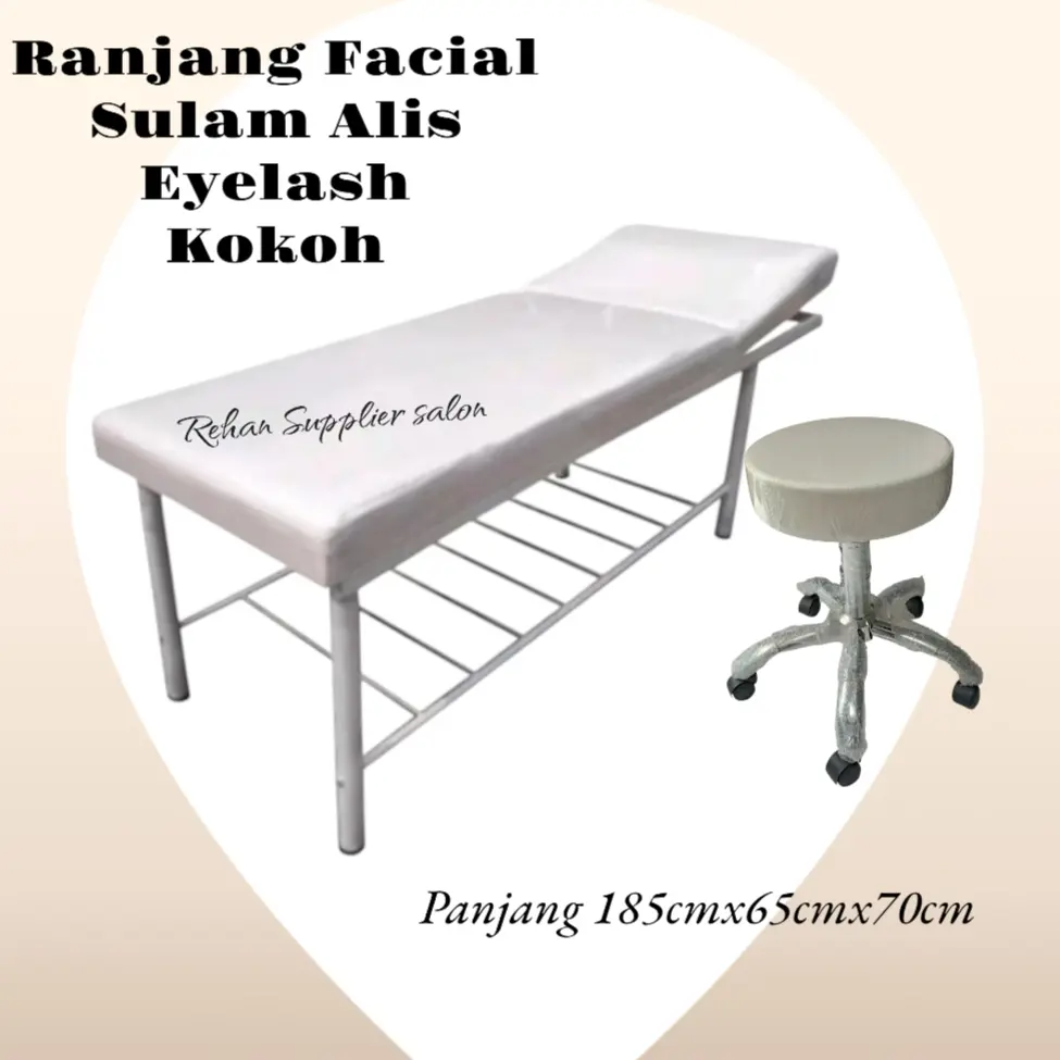 Ranjang facial/masag/sulam alis+kursi bulat