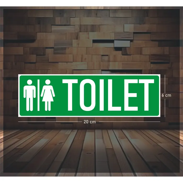 Gambar Sticker Toilet Hijau 20 x 6cm - Vinyl - Tanpa arah dari Toko28Surabaya Kota Surabaya 4 Tokopedia
