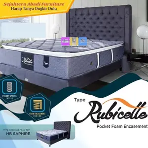 American springbed american pillo rubicelle pocket Pillow Top Foam Enchasment spring kasur spring bed pocket matras & full set