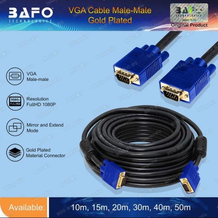 Gambar BAFO Kabel VGA 20 meter SVGA High Resolution for Monitor 20 mtr 20m dari Click & Go Tokopedia Kota Bandung Tokopedia