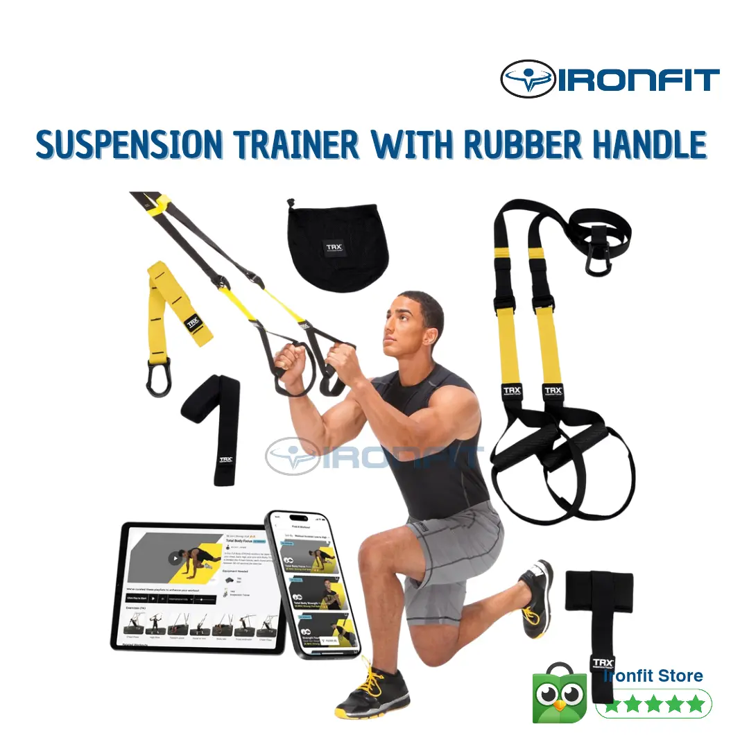 ALIRON SUSPENSION TRAINER KIT WITH RUBBER HANDLE ACCESORIES IRONFIT