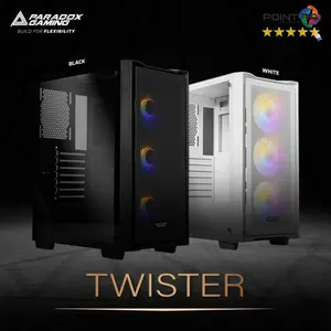 CASSING PARADOX GAMING TWISTER V2 | MESH | BLACK | ATX | 3X RGB FAN