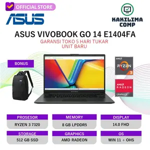 Laptop Asus Vivobook Go 14 Ryzen 3 7320 Ram 8GB DDR5 SSD 512GB W11 FHD