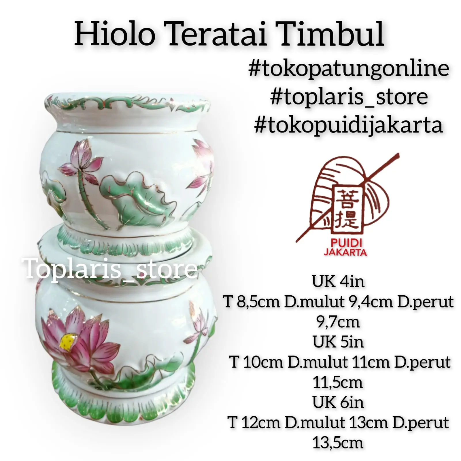 Hiolo Tempat Hio Keramik Teratai TP