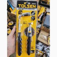 Gambar TELESCOPING PICK UP TOOL AND MIRROR SET Mini Pen Tongkat Magnet Magnetic dengan Lampu LED dan Kaca 66005 Tolsen dari Truteknik Kota Tangerang 5 Tokopedia