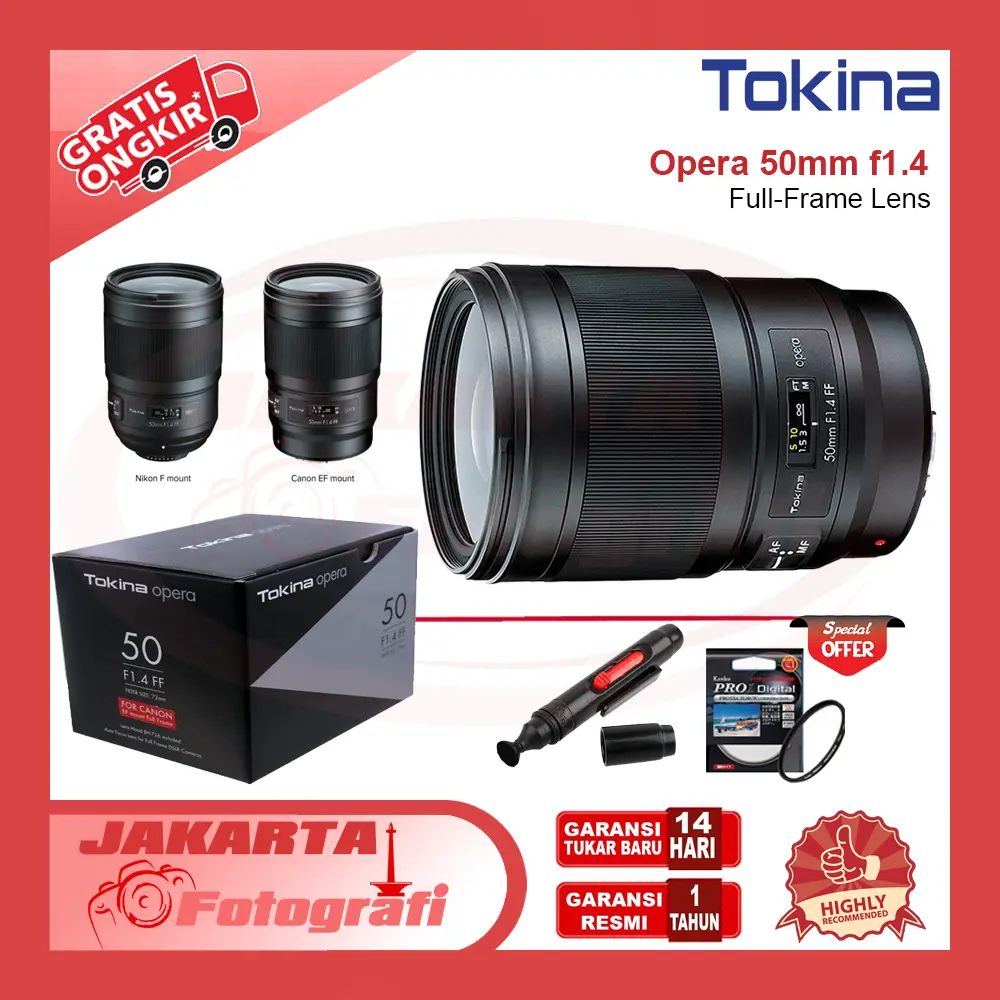 Tokina Opera 50mm f1.4 Full Frame Lens