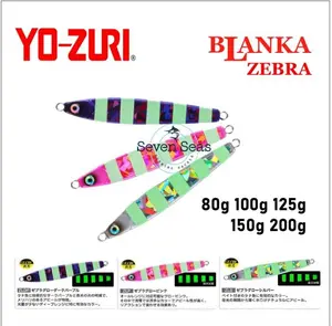 BEST!!!! Yozuri Blanka Special Zebra 80g 100g 125g 150g 200g Metal Jig Umpan