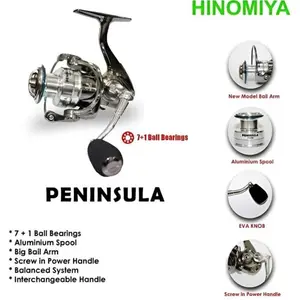 BEST!!!! Reel Pancing/Kerekan Pancing Ultra Light UL Power Handle Hinomiya Peninsula 1000