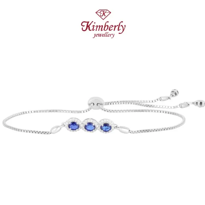 Gelang Berlian Batu Blue Sapphire Serut KBE1195880 -Kimberly Jewellery