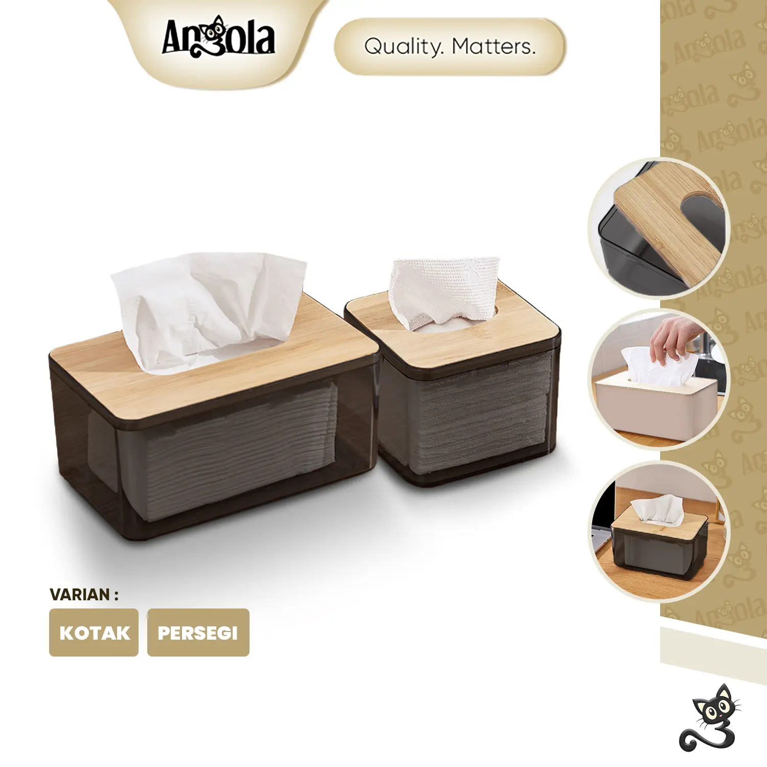 Angola Kotak Tissue D43 Tissue Box Wadah Tisu Tempat Tisu Minimalis