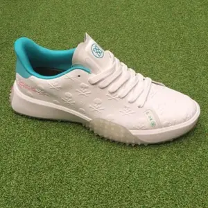 Sepatu Golf Gfore G.112 Spikeless Embossed Skull White Aqua Limited