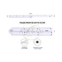 Gambar Foldable Ruler Joyko 30cm RL-FL5 - Penggaris Lipat Transparan 30 cm Dapat Dilipat dari ATK & Co Kota Bandung 2 Tokopedia