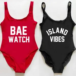 BAE WATCH Swimsuit One Piece Swimwear Women ISLAND VIBES Swimsuits MELANIN Bathing Suit JAMAICA Plus Size Bodysuit S-3XL Woman