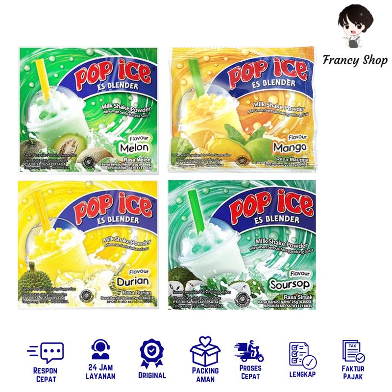 Pop Ice Rasa Rasa Botolan Pop Ice Rasa Melon / Mangga / Durian / Sirsak 25 gr - Shop | Tokopedia