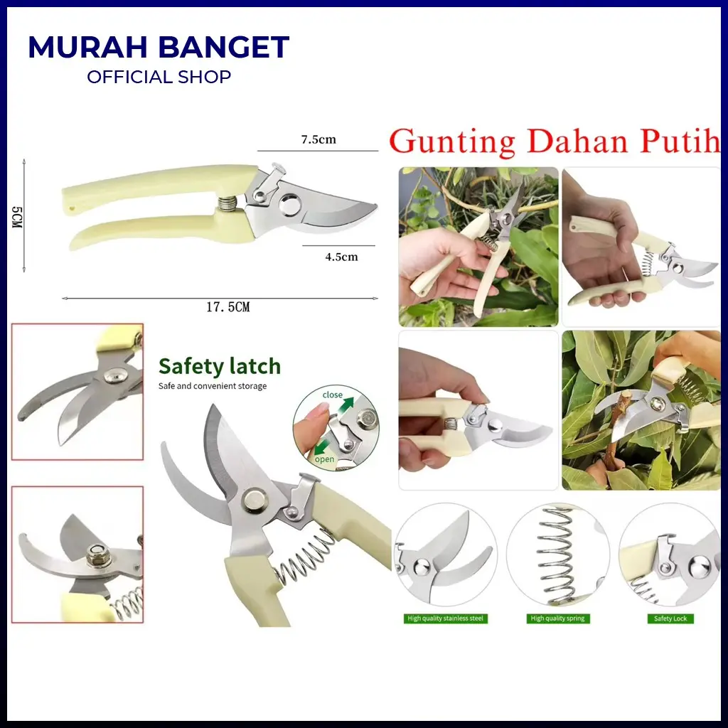 Gunting Dahan Ranting Bunga Tanaman Gunting Alat Berkebun Potong Tanaman Pruning Shears