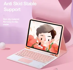 SK-05 Sarung Keyboard Wireless Bluetooth Touchpad Kulit PU Leather Case Pen Slot