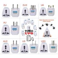 Gambar Steker Adapter Converter Colokan Lubang 3pin Universal to EU Indonesia dari TokoUPS Kota Administrasi Jakarta Pusat 2 Tokopedia