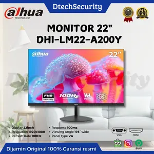MONITOR DAHUA 22" DHI-LM22-A200Y HDMI / VGA SPEAKER