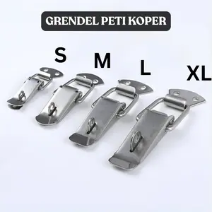 Grendel Kaitan Peti Spring Pengait Koper Kunci Gembok Box Penyimpanan