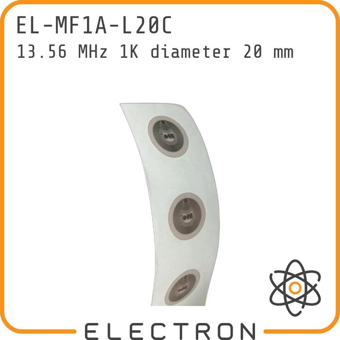 Gambar EL-MF1A-L20C - Circle 20mm 13.56 MHz 1K Paper Coated Label Tag Tracking Chip Transponder 20 mm NFC  IC NTag RFID ISO14443A Type A B 13.56MHz dari Electron ID_NEW Kota Tangerang Tokopedia