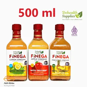 Finega 500 ml (Botol Kaca) Vinega Cuka Apel / Nanas / Lemon