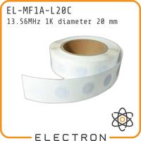 Gambar EL-MF1A-L20C - Circle 20mm 13.56 MHz 1K Paper Coated Label Tag Tracking Chip Transponder 20 mm NFC  IC NTag RFID ISO14443A Type A B 13.56MHz dari Electron ID_NEW Kota Tangerang 2 Tokopedia