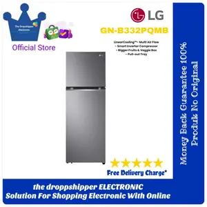 KULKAS LG GN-B332PQMB / GNB332PQMB 2 Pintu 85 Watt 360L Smart Inverter Compressor