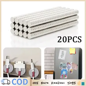 20pcs Magnet Neodymium Magnet Super Kuat Round Bulat Magnet Neodium Bulat Banyak Gaya Magnet Bulat