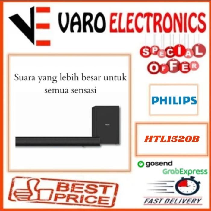 Gambar PHILIPS HTL1520B SOUNDBAR SPEAKER WIRELESS SUBWOOFER BLUETOOTH dari Asegan Elektronik Store Kota Depok Tokopedia