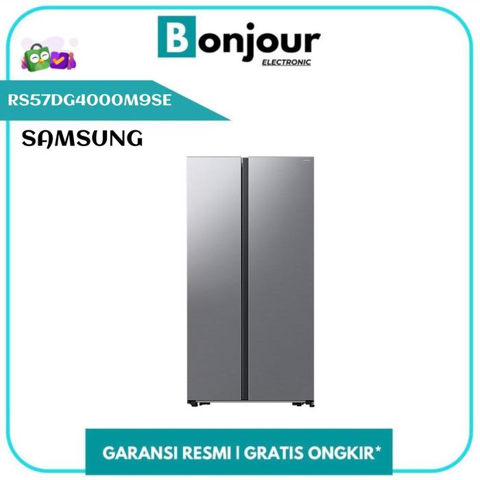 Gambar Kulkas Side by Side Samsung RS57DG4000M9SE 583 liter Kulkas Samsung RS57 - Gentle Silver Matt dari Bonjour Electronic Official Kota Depok Tokopedia