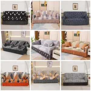 Cover sofa motif 1.2.3.4 seater RUMBAI stretch / Bahan lembut halus adem / Sarung sofa Rumbai elastis