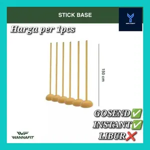 Yanto_ 1 Set Stick Base Dan Basic Bulat 150 Cm Coaching Tiang Latihan Zig Zag Kecepatan Speed Training "