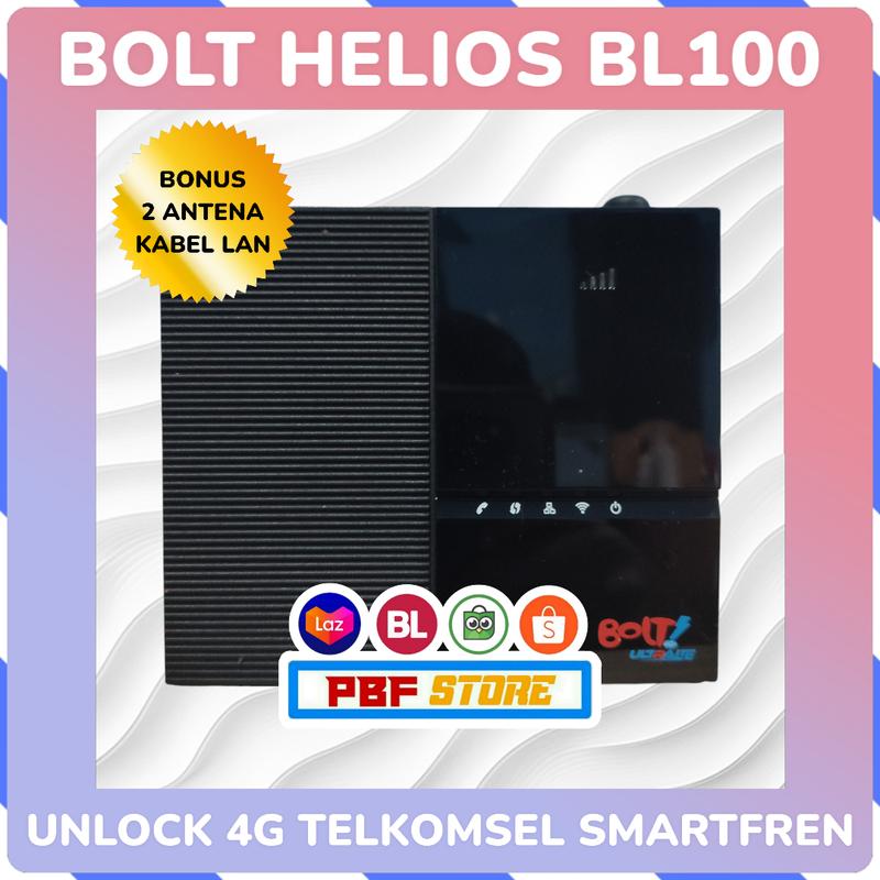 Modem WiFi Bolt BL100 Bolt Helios Unlock 4G Telkomsel Smartfren Byu Kondisi Normal 0