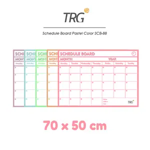 TRG Schedule Board Pastel Color SCB-88 - Papan Jadwal Whiteboard Flexible Monthly Planner White Board TRG