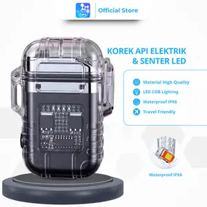 Korek Api Electric Waterproof & LED Lighter COB Classic USB Charger