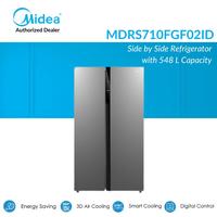 Gambar Kulkas Side by Side MIDEA MDRS710FGF02ID / MDRS 710 FGF 02ID / MDRS710 / MDRS710FG 548 Liter INVERTER Silver Murah GARANSI RESMI MIDEA INDONESIA dari Floren Electronic Kota Administrasi Jakarta Selatan 1 Tokopedia
